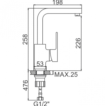 Смеситель для мойки Ledeme H30 L4030-2