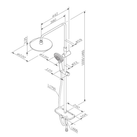 Душевая система AM.PM F0780222 Like