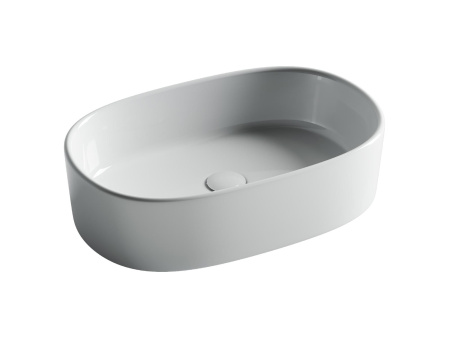 Раковина накладная овальная Ceramicanova Element 561*359*149, белый, CN6075