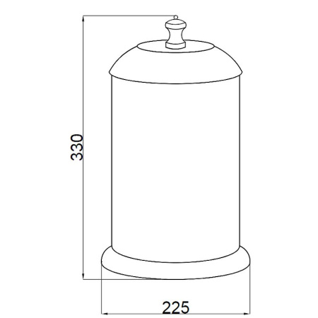 Ведро для мусора Boheme Vogue Nero 10188 Хром