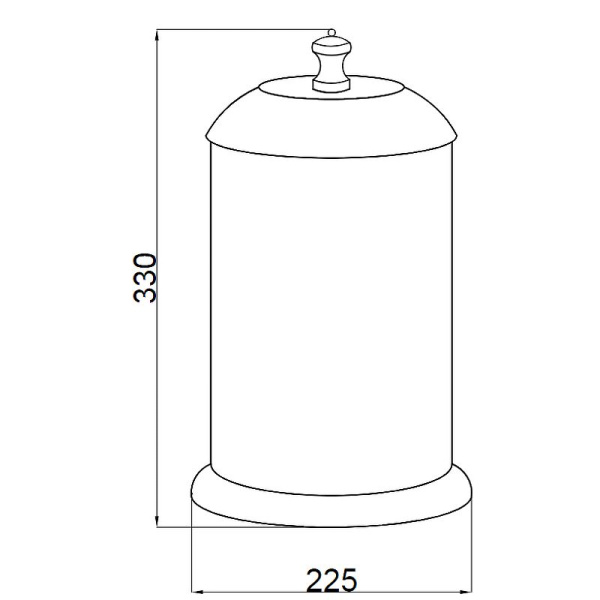 Ведро для мусора Boheme Vogue Nero 10188 Хром
