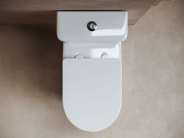 Напольный унитаз с бачком Ceramicanova Fortuna Rimless, Белый, CN9001