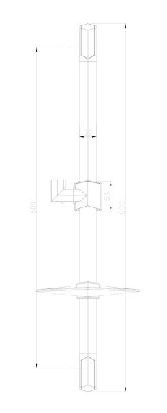 Стойка для душа Lemark LM8066C с мыльницей