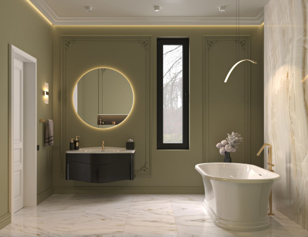 Тумба под умывальник Belux Анжело подвесная 110-01, Черный глянцевый