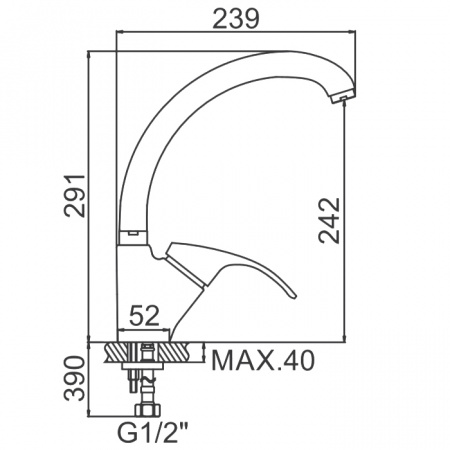 Смеситель для мойки Ledeme H21 L4121