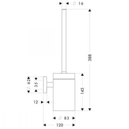 Ершик Hansgrohe Logis 40522000 хром