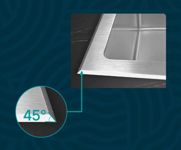Мойка Paulmark KRONER-EDGE 78F PM777851-BSL 510х780х200 мм, нержавеющая сталь, брашированная нержавеющая сталь