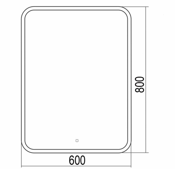 Зеркало AZARIO Стив 600х800 LED-подсветка, сенсорный выключатель, диммер (LED-00002249)