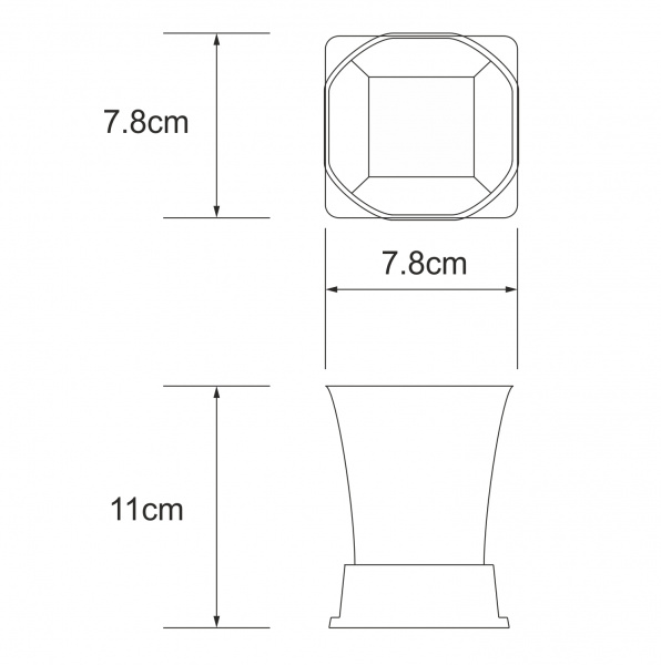 Стакан для зубных щеток WasserKRAFT Exter K-5528