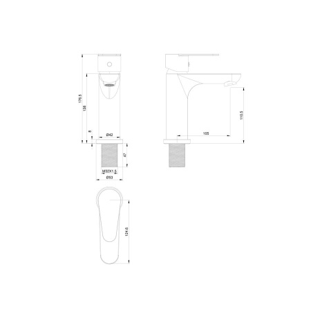 Смеситель для раковины WONZON & WOGHAND, Белый матовый (WW-A40202-MW)