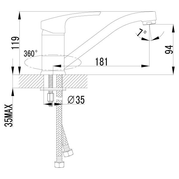 Смеситель Lemark Plus Shape LM1704C для кухни