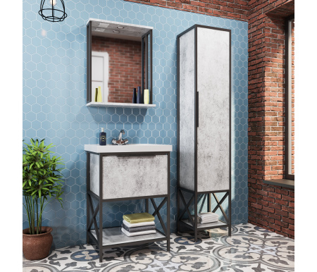 Тумба под раковину MIXLINE БРУКЛИН-60 Бетон под ум. Fest 60 (548233)