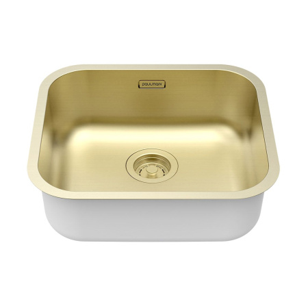 Мойка Paulmark VELLO 48 UNI VE48-LG 480х430х180 мм, нержавеющая сталь, светлое золото