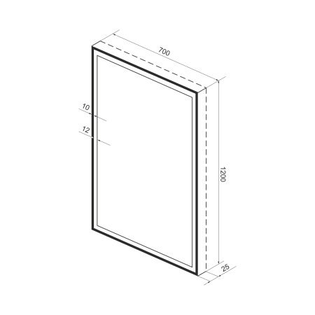 Зеркало с фронтальной LED-подсветкой Wellsee 7 Rays' Spectrum 172201360