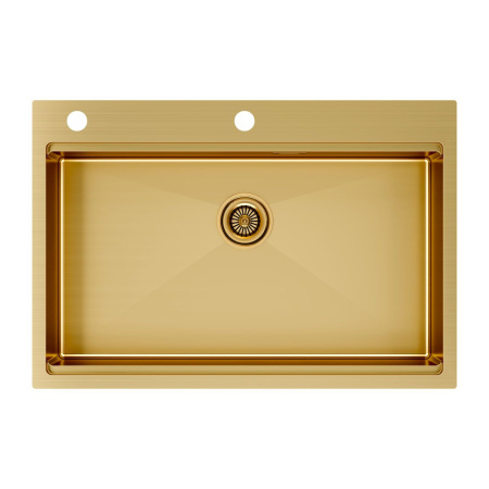 Мойка Paulmark KRONER-PRO 75 PM707551-BG 510х750х200 мм, нержавеющая сталь, брашированное золото