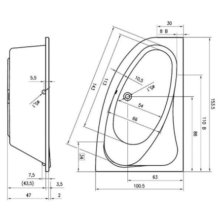 Ванна Riho Lyra 140 R