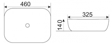 Раковина накладная CeramaLux D1333H021
