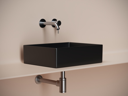 Раковина накладная прямоугольная Ceramicanova Element 361*471*130, черный матовый, CN6069MB