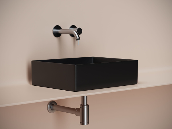 Раковина накладная прямоугольная Ceramicanova Element 361*471*130, черный матовый, CN6069MB