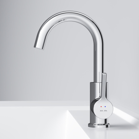 F85B02700  X-Joy S Смеситель для умывальника AM.PM с поворотным изливом, хром