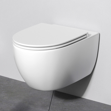 IS49038.111700 Комплект инсталляция с клавишей Pro L черн мат с подвесным  унитазом Awe FlashClean с сиденьем м/лифт