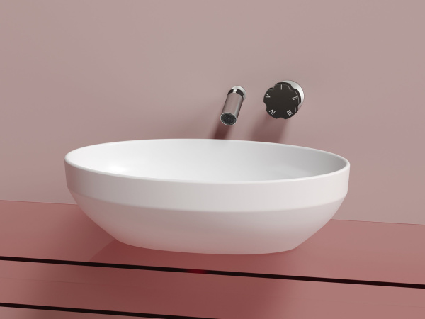 Умывальник чаша накладная овальная Ceramicanova Element 502*363*145мм, белый матовый, CN6056MW