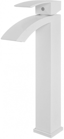Cмеситель для раковины Высокий Hansberge H2077 Белый
