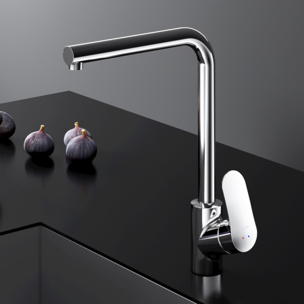 F8005000 Like, Смеситель для кухни AM.PM L-образный излив, хром