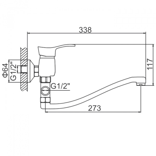 Смеситель для ванны Ledeme H14 L2114