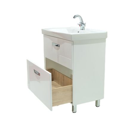 Тумба напольная BRIZ Ирида 60 с умывальником Стрим, 234 03-08060-13 00 БЕЛ