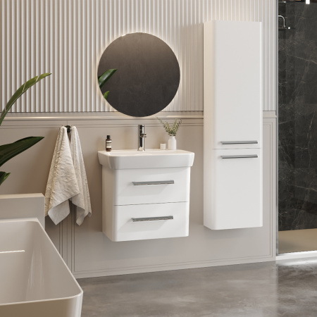 Тумба под умывальник Belux подвесная Портленд 60-02 Белый глянцевый