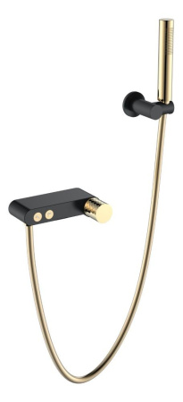 Смеситель для ванны с душем Boheme Stick 123-BG black diamond gold