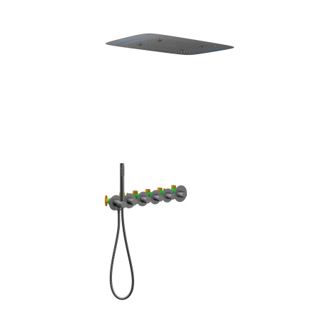 Встраиваемая душевая система с термостатом TIMO Saona SX-2319/18SM, черное золото