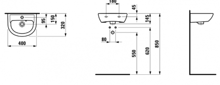 Умывальник Laufen Pro B 8159510001041 40x32x14