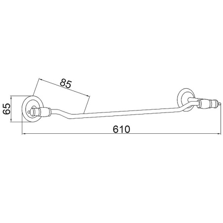 Полотенцедержатель Boheme Vogue Nero 10182 Хром