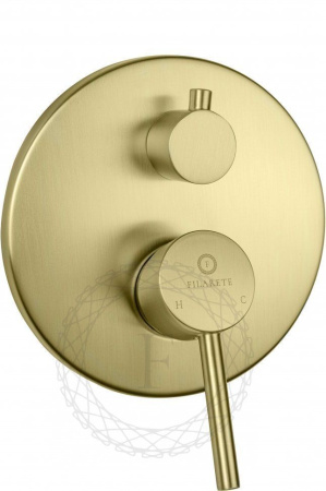 Душевая система скрытого монтажа FILARETE Roun FL1022 (Матовое золото)