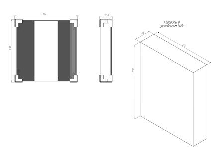 Шкаф зеркальный BRIZ Милана 80, 226 02-28080-00 00 БЕЛ