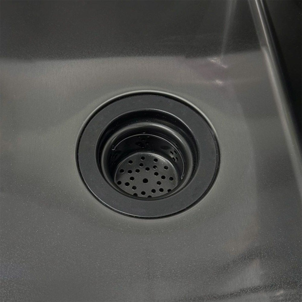 Кухонная мойка Roxen Uno 54 PVD (графит) под столешницу