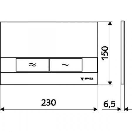 Кнопка смыва Schell Board 031200699 хром