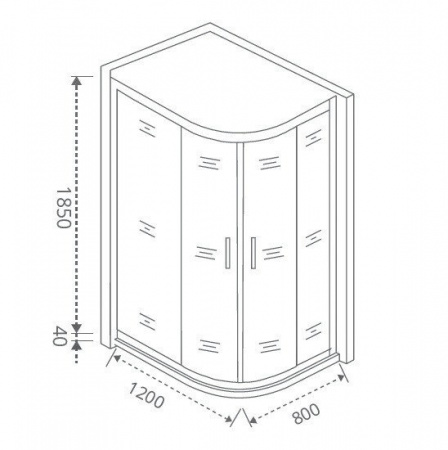 Душевой уголок Good Door INFINITY R-120-C-CH прозрачное стекло