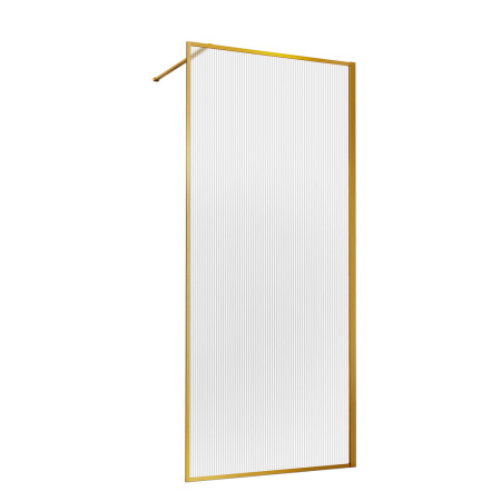 Душевая перегородка Vincea Walk-In VSW-1HP800FLBG, 800*2000, брашированное золото, стекло рифленое