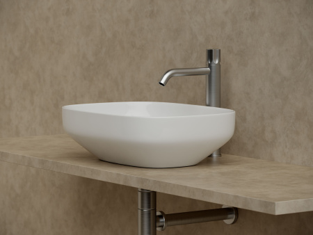 Умывальник чаша накладная прямоугольная Ceramicanova Element 500*380*150мм, Белый, CN5031