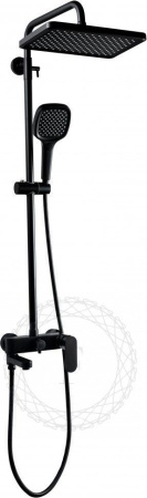 Душевая система FILARETE Retta FL2030 (Черный матовый)