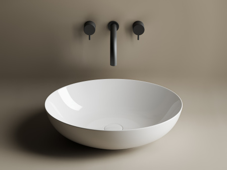 Умывальник чаша накладная овальная Ceramicanova Element 520*395*130мм, Белый, CN6017
