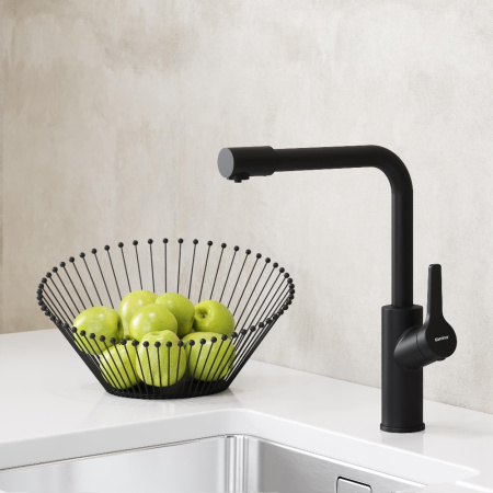 710771300_xxx Merkur, Смеситель для кухни Damixa L-излив, с каналом для фильтрованной воды, чёрный матовый