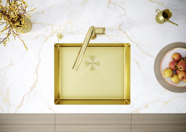 Мойка Paulmark NEXT 54 UNI PM215444-LG 440х540х200 мм, нержавеющая сталь, светлое золото