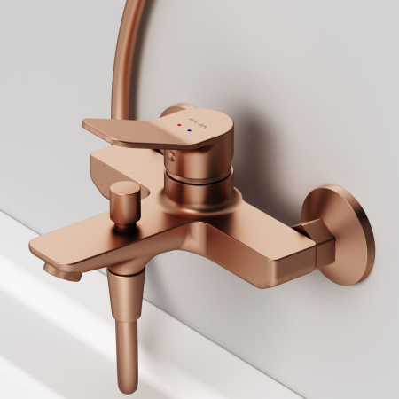 F85A10044 X-Joy, Смеситель для ванны и душа AM.PM, роз. золото