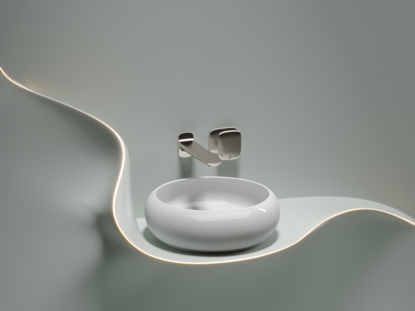 Умывальник чаша накладная круглая Ceramicanova Element 360*360*120мм, Белый, CN6050