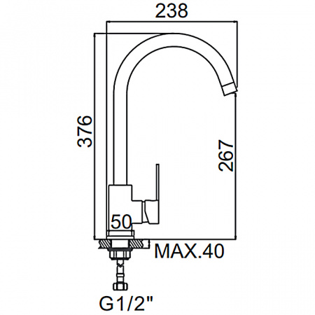 Смеситель для мойки Ledeme L74105W