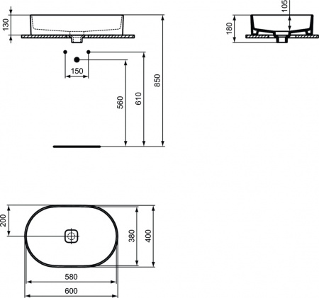 Умывальник Ideal Standard Strada II T298101 60 см